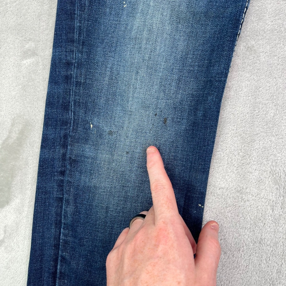 BKE Jake Straight Jeans Mens 29x34 Blue Wash Embroidered Coolmax Performance - Picture 2 of 16